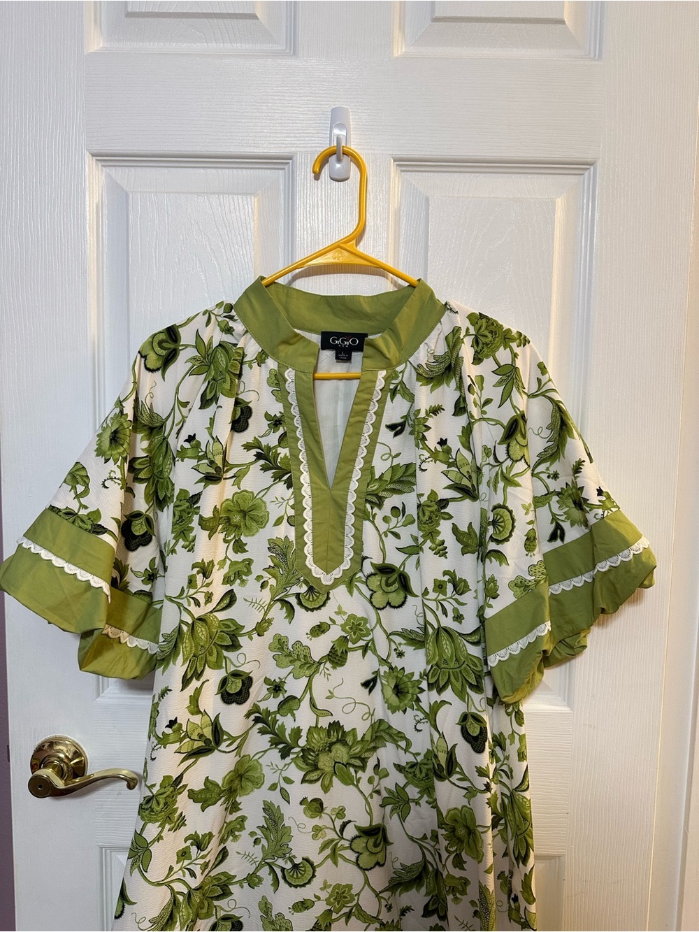 Gigio Large  Green Floral Tunic Dress - Picture 4 of 4